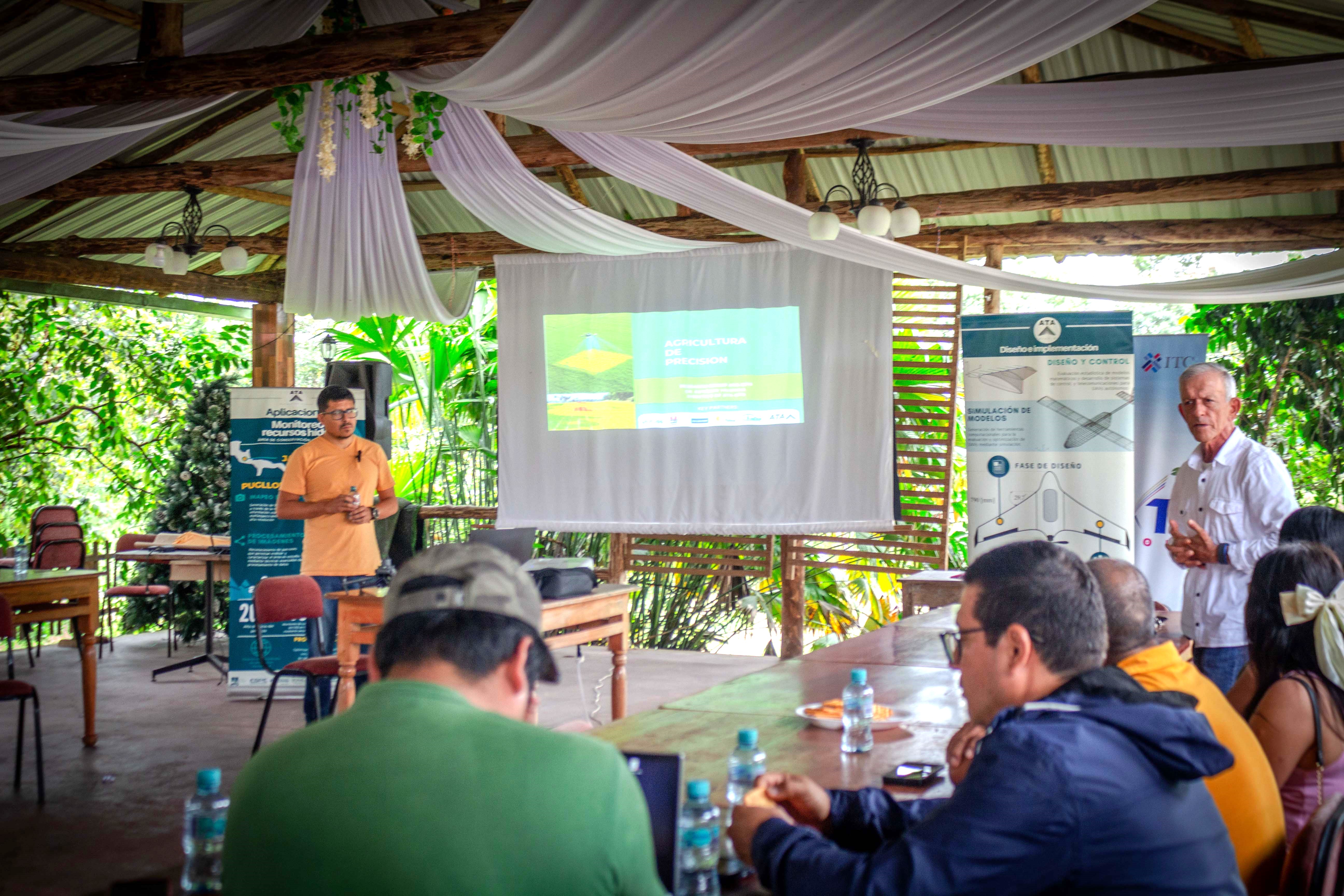 Talk on precision agriculture and dialogue with local attendees.